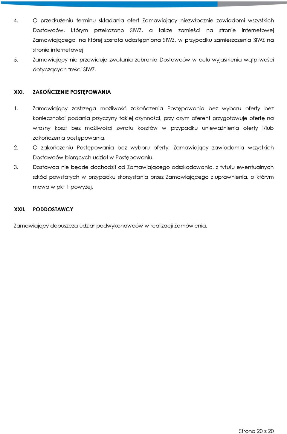 ZAKOŃCZENIE POSTĘPOWANIA 1.