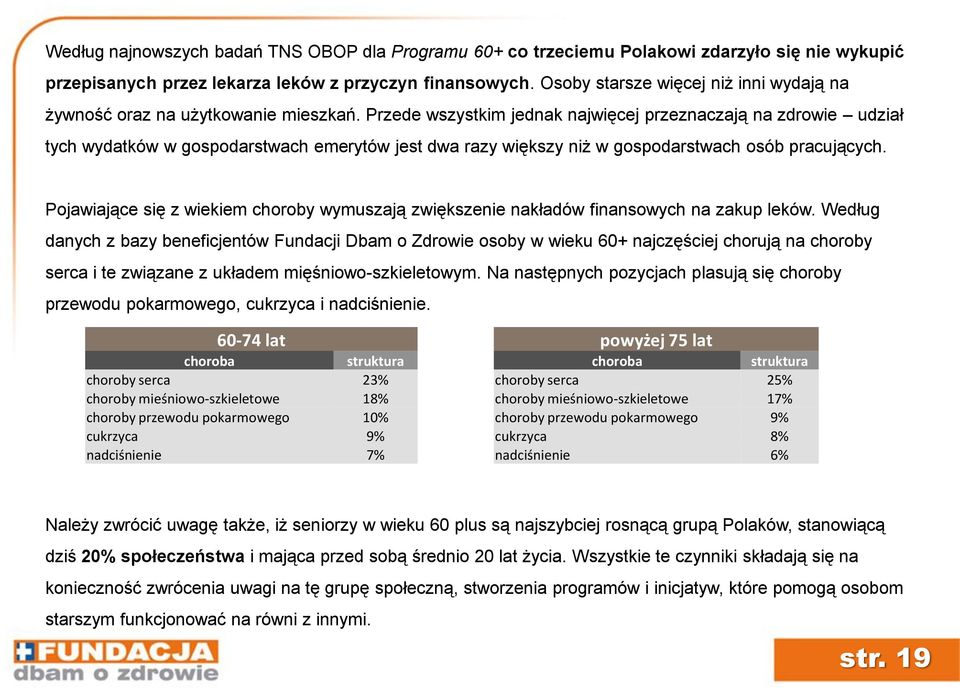 Przede wszystkim jednak najwięcej przeznaczają na zdrowie udział tych wydatków w gospodarstwach emerytów jest dwa razy większy niż w gospodarstwach osób pracujących.