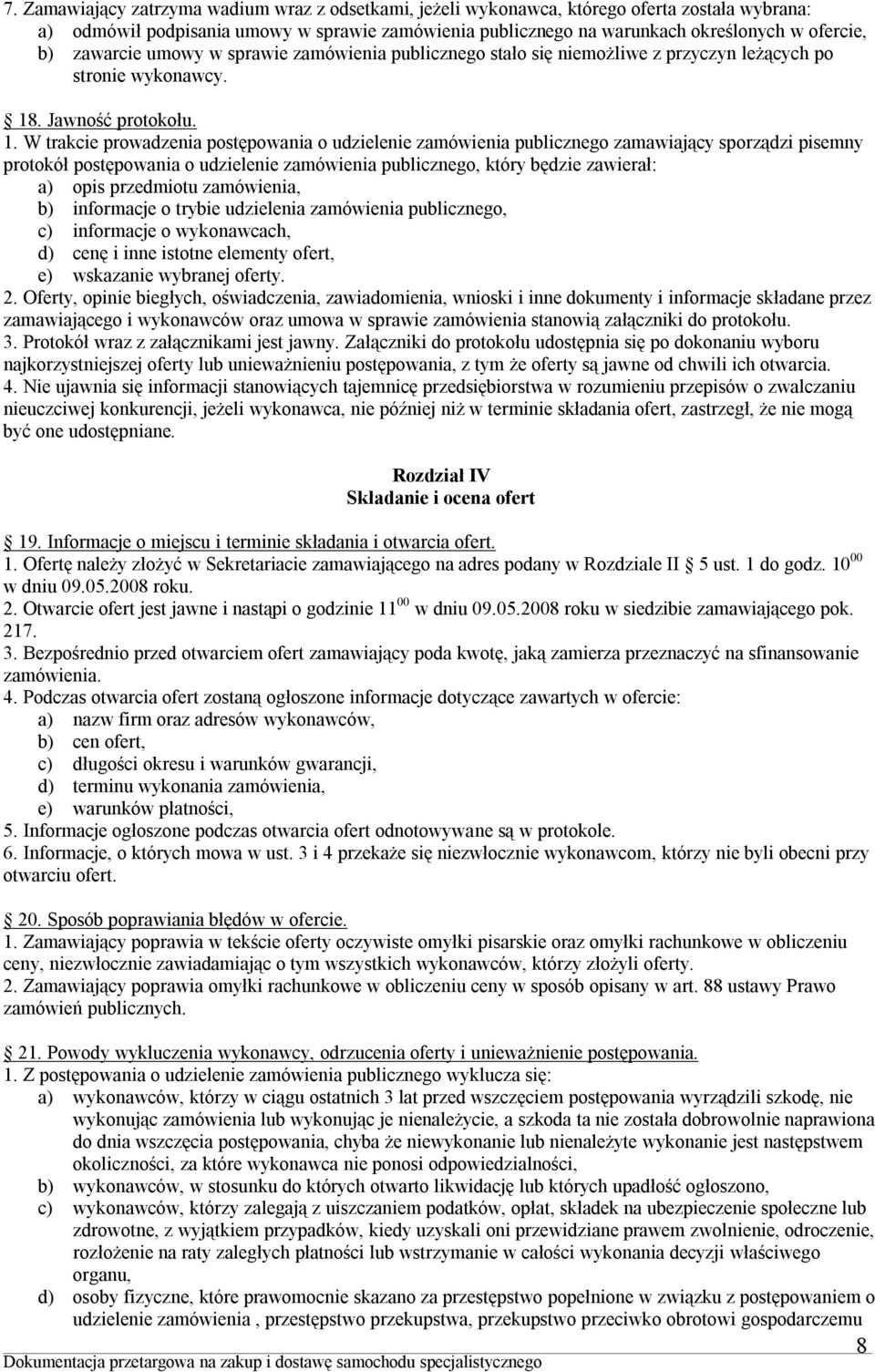 . Jawność protokołu. 1.