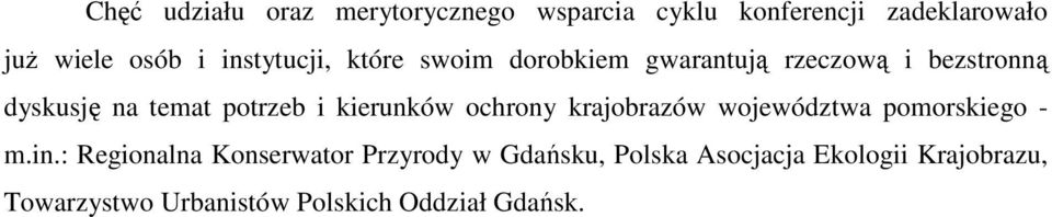 kierunków ochrony krajobrazów województwa pomorskiego - m.in.