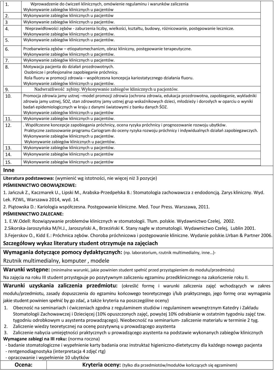 7. 8. Motywacja pacjenta do działań prozdrowotnych. Osobnicze i profesjonalne zapobieganie próchnicy. Rola fluoru w promocji zdrowia współczesna koncepcja kariostatycznego działania fluoru. 9.