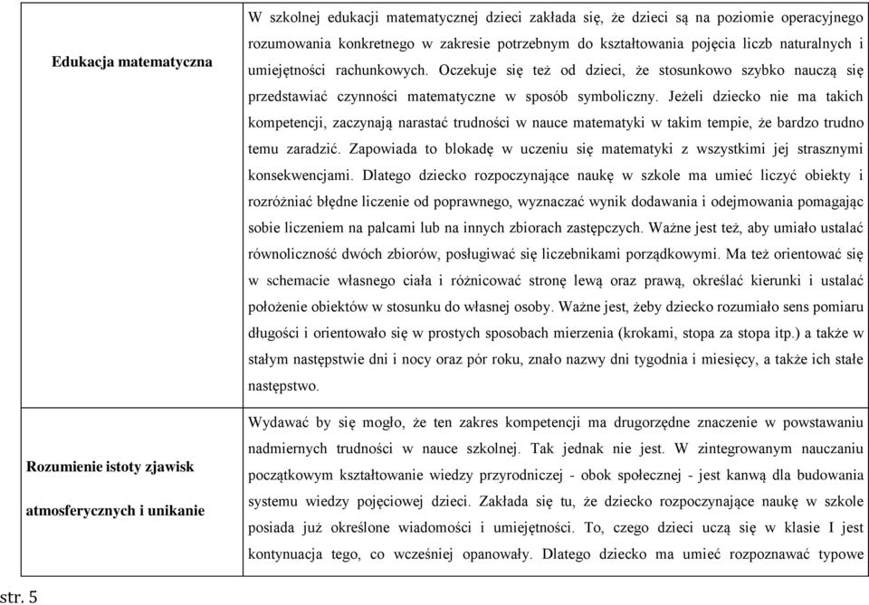 Oczekuje się też od dzieci, że stosunkowo szybko nauczą się przedstawiać czynności matematyczne w sposób symboliczny.