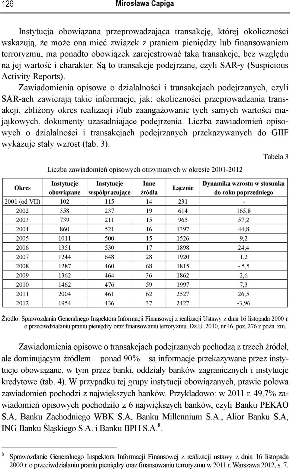 Zawiadomienia opisowe o działalności i transakcjach podejrzanych, czyli SAR-ach zawierają takie informacje, jak: okoliczności przeprowadzania transakcji, zbliżony okres realizacji i/lub zaangażowanie