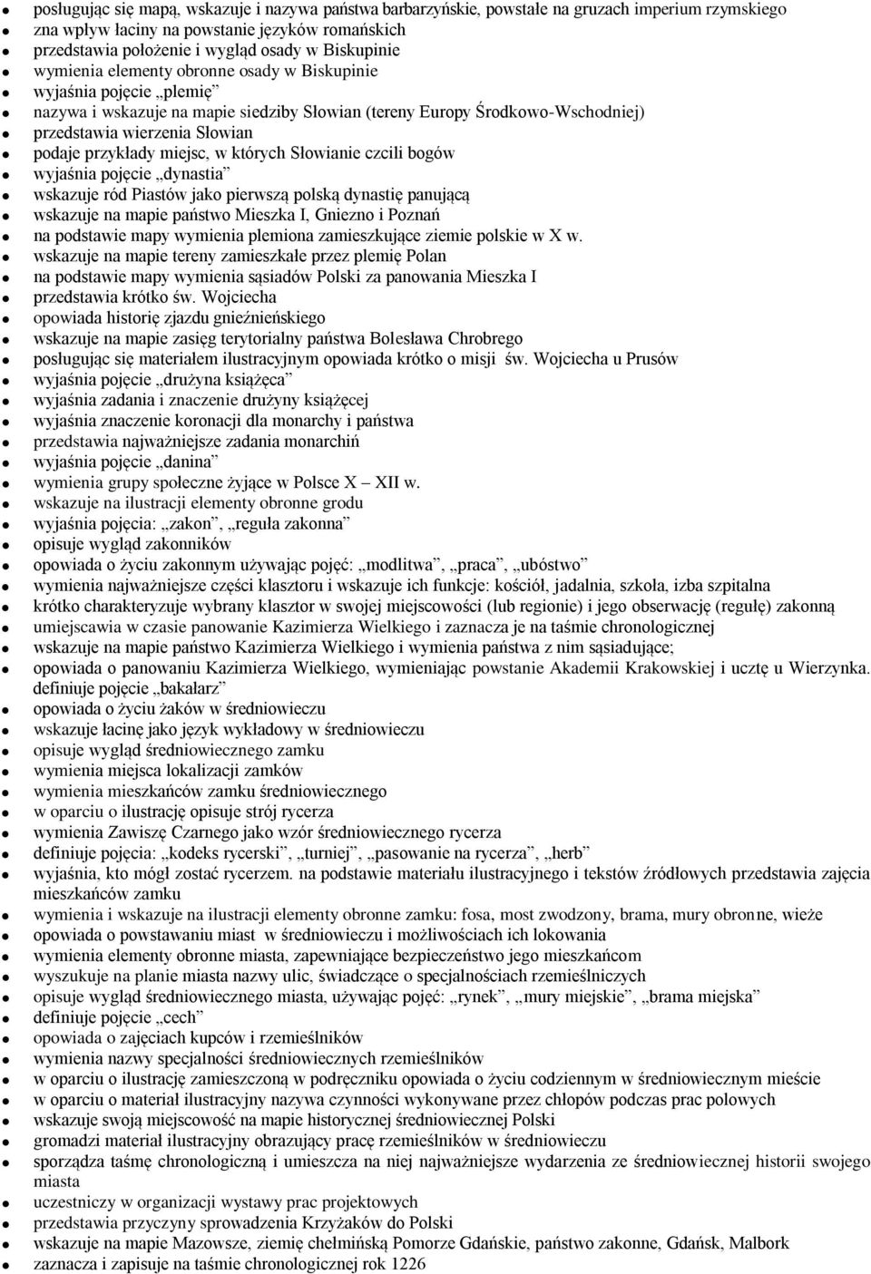 przykłady miejsc, w których Słowianie czcili bogów wyjaśnia pojęcie dynastia wskazuje ród Piastów jako pierwszą polską dynastię panującą wskazuje na mapie państwo Mieszka I, Gniezno i Poznań na