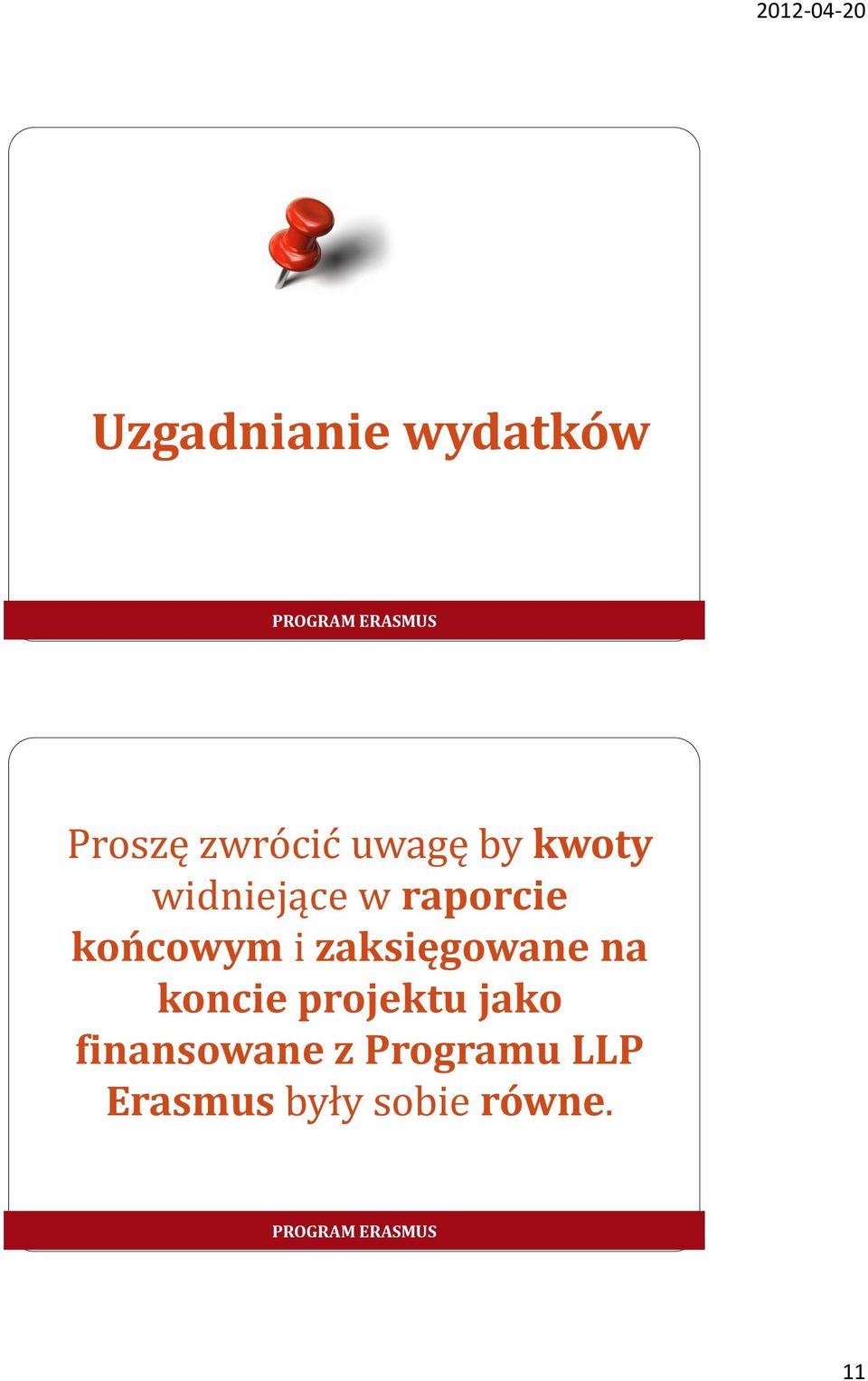 zaksięgowane na koncie projektu jako