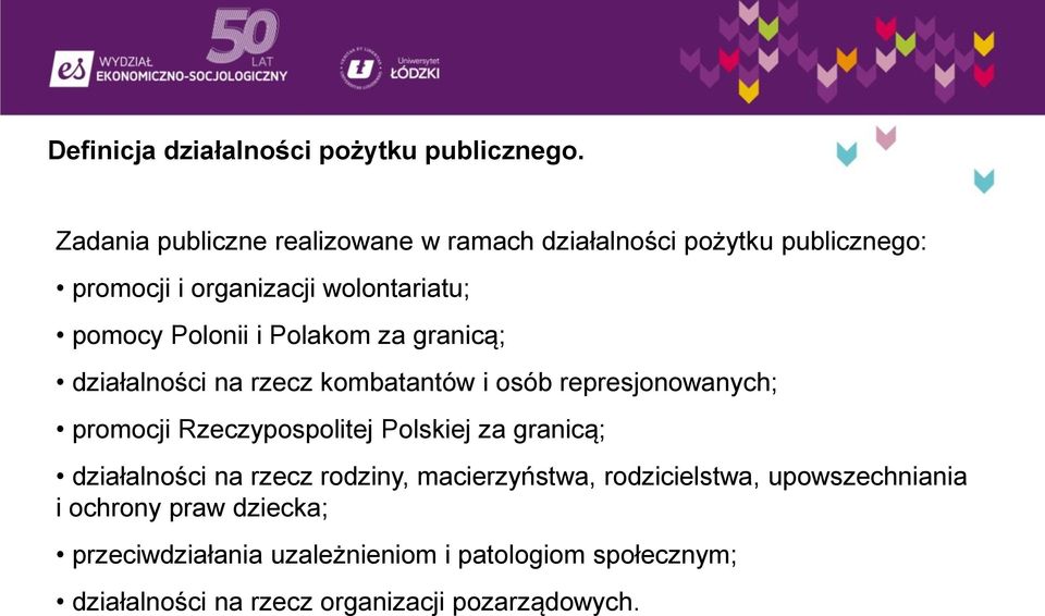 i Polakom za granicą; działalności na rzecz kombatantów i osób represjonowanych; promocji Rzeczypospolitej Polskiej za