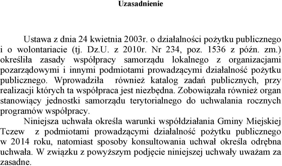 Wprowadziła również katalog zadań publicznych, przy realizacji których ta współpraca jest niezbędna.