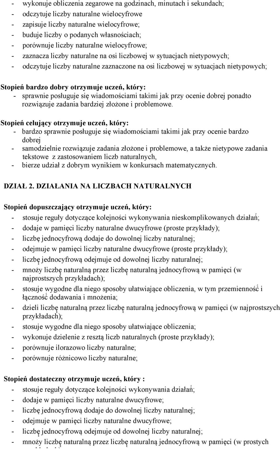 sprawnie posługuje się wiadomościami takimi jak przy ocenie dobrej ponadto rozwiązuje zadania bardziej złożone i problemowe.