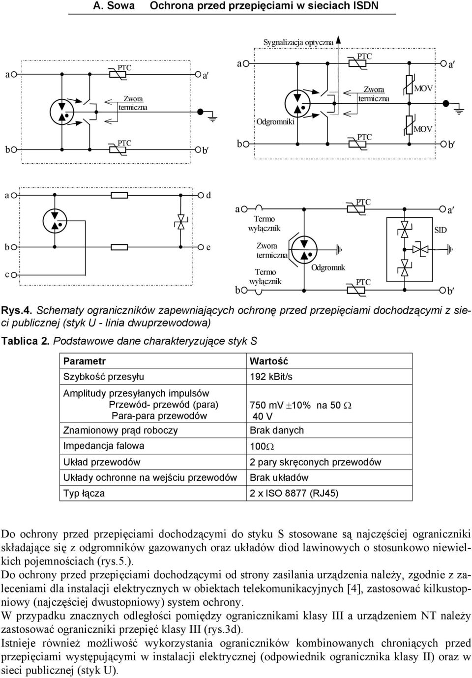 Podstwowe dne chrkteryzujące styk ID Prmetr zykość przesyłu Amplitudy przesyłnych impulsów Przewód- przewód (pr) Pr-pr przewodów Znmionowy prąd rooczy Impedncj flow kłd przewodów kłdy ochronne n