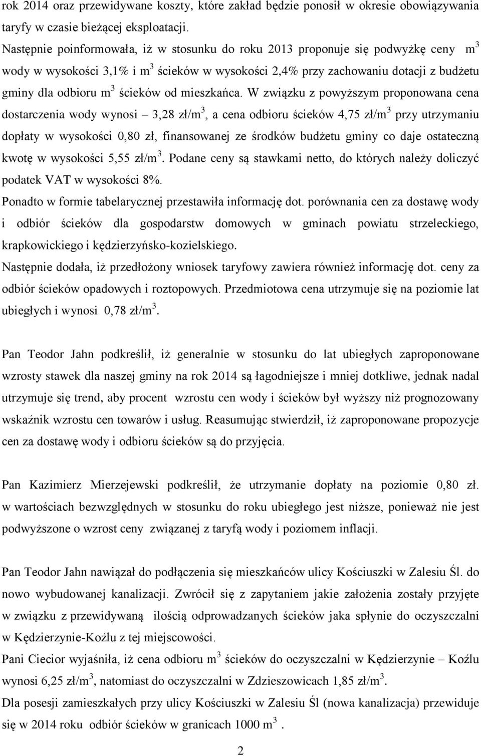 ścieków od mieszkańca.