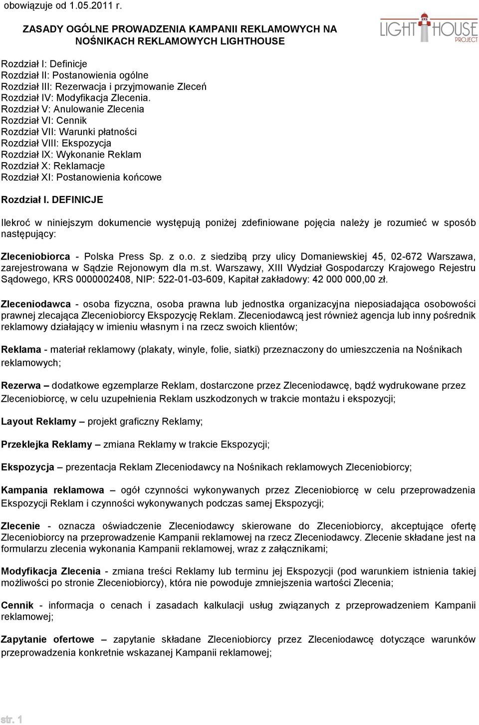 Modyfikacja Zlecenia.