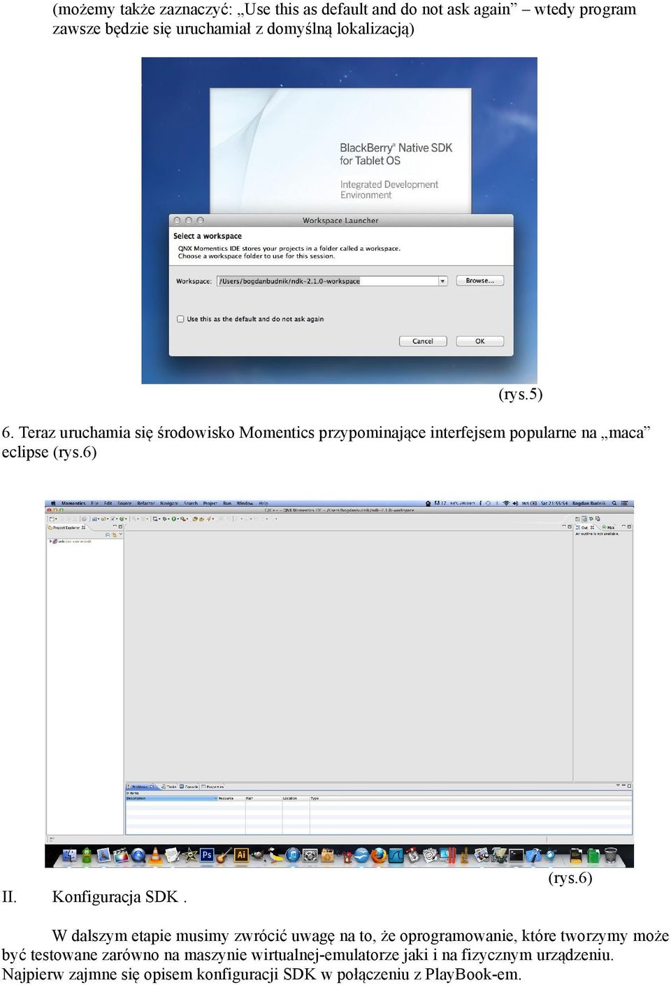 Konfiguracja SDK. (rys.