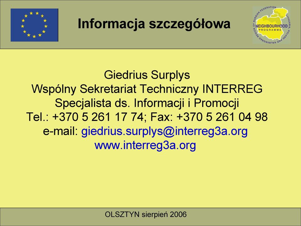 Informacji i Promocji Tel.