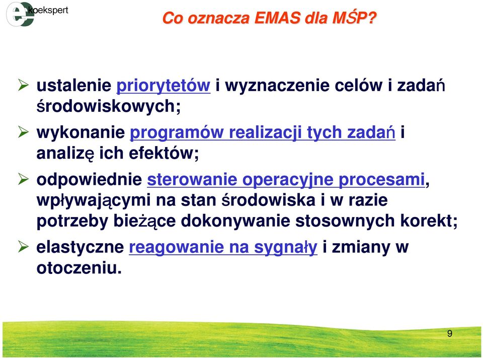 realizacji tych zadań i analizę ich efektów; odpowiednie sterowanie operacyjne