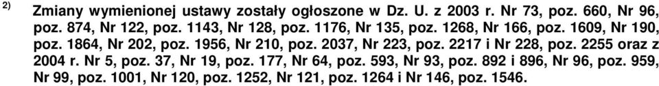 2037, Nr 223, poz. 2217 i Nr 228, poz. 2255 oraz z 2004 r. Nr 5, poz. 37, Nr 19, poz. 177, Nr 64, poz.