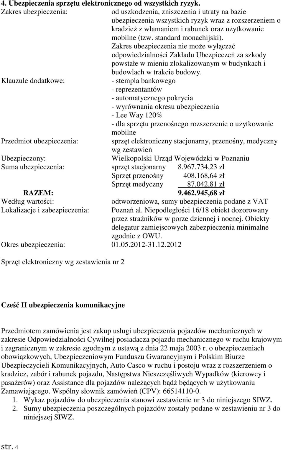 standard monachijski). Zakres ubezpieczenia nie może wyłączać odpowiedzialności Zakładu Ubezpieczeń za szkody powstałe w mieniu zlokalizowanym w budynkach i budowlach w trakcie budowy.