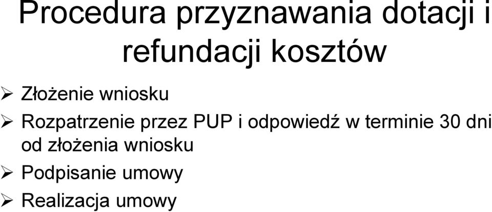 przez PUP i odpowiedź w terminie 30 dni od