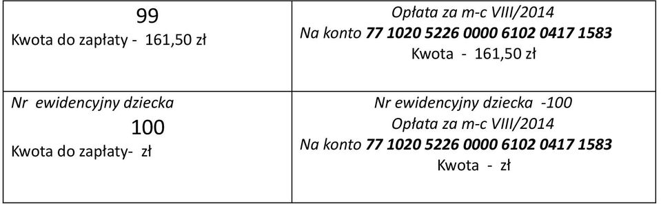 zapłaty- zł Kwota -