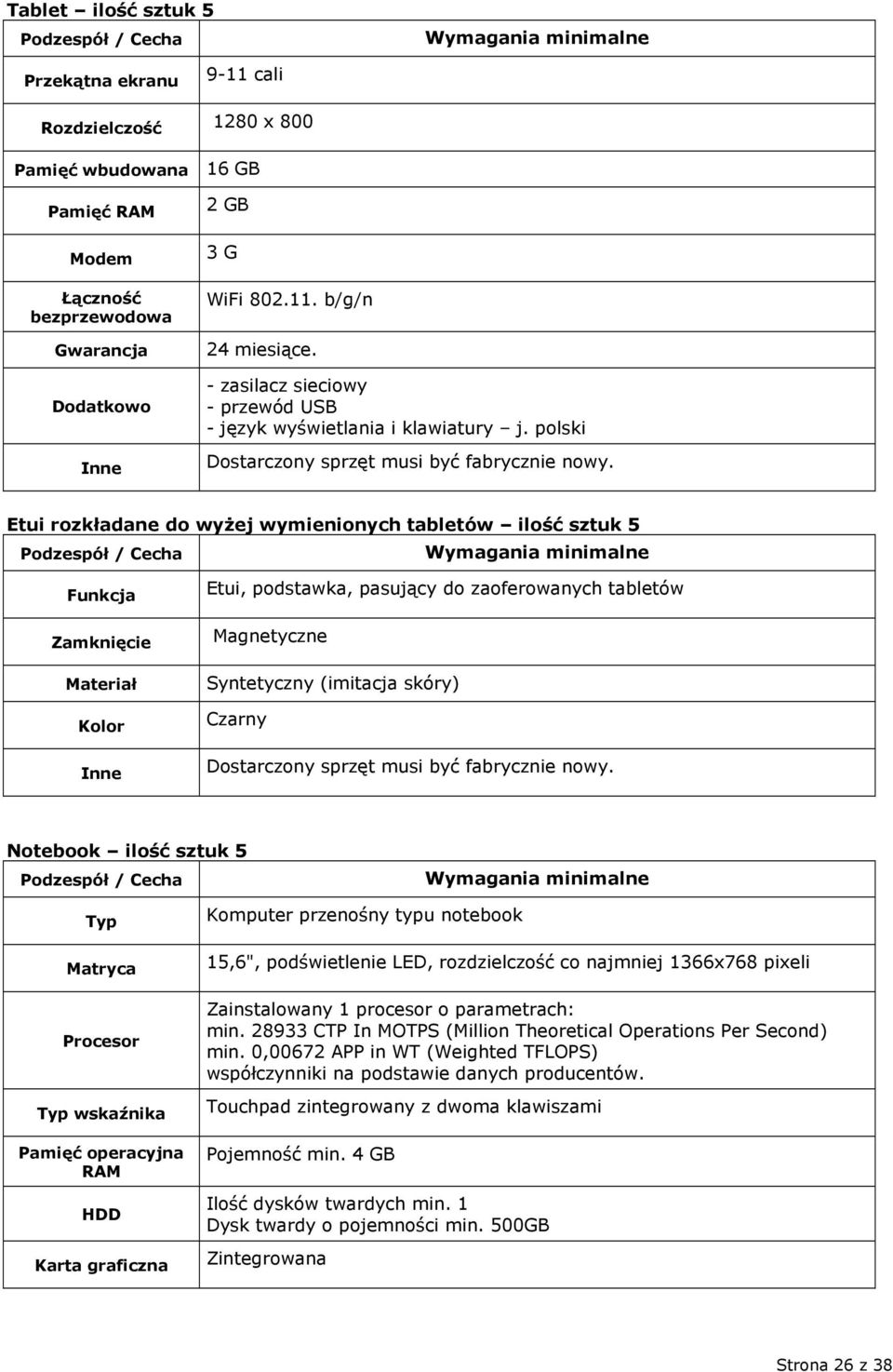 polski Etui rozkładane do wyżej wymienionych tabletów ilość sztuk 5 Funkcja Zamknięcie Materiał Kolor Etui, podstawka, pasujący do zaoferowanych tabletów Magnetyczne Syntetyczny (imitacja skóry)