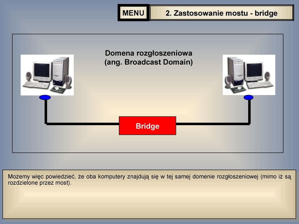 roadcast Domain) ridge Możemy więc powiedzieć, że