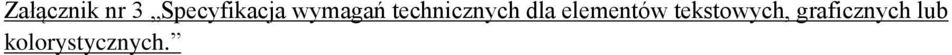 technicznych dla elementów