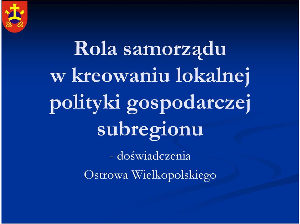 gospodarczej subregionu -