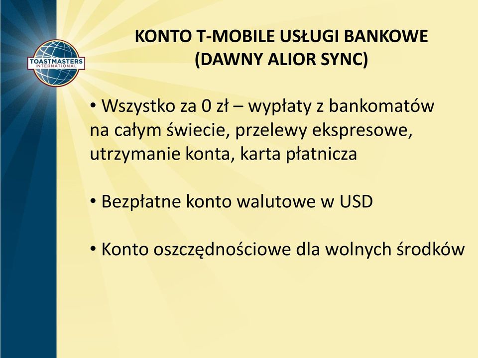 ekspresowe, utrzymanie konta, karta płatnicza Bezpłatne