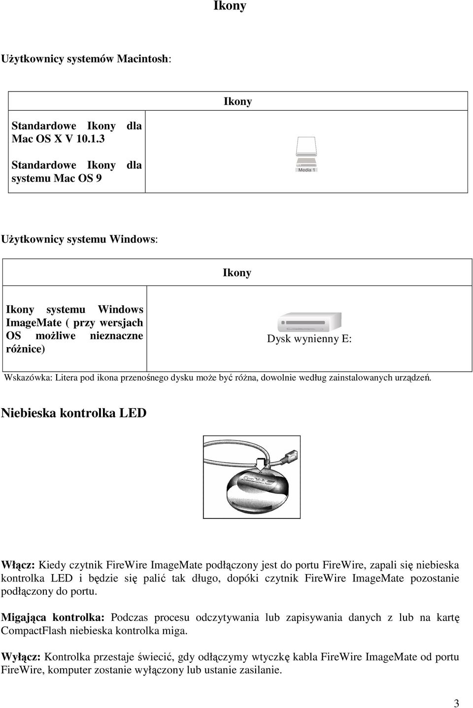 ikona przenośnego dysku moŝe być róŝna, dowolnie według zainstalowanych urządzeń.