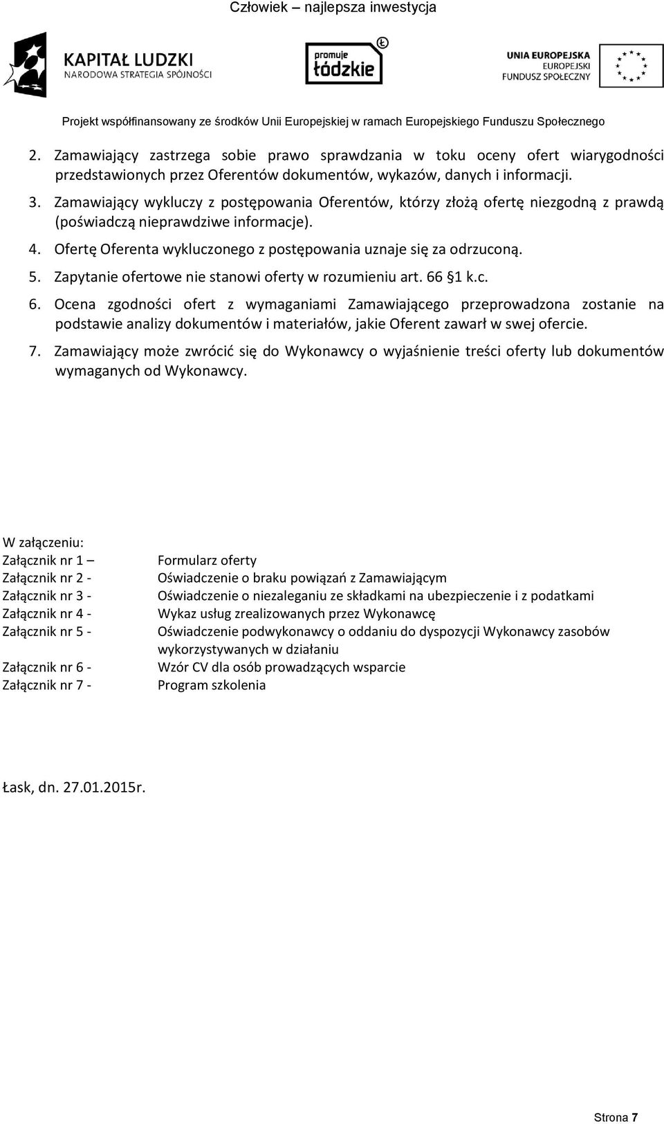 Zapytanie ofertowe nie stanowi oferty w rozumieniu art. 66