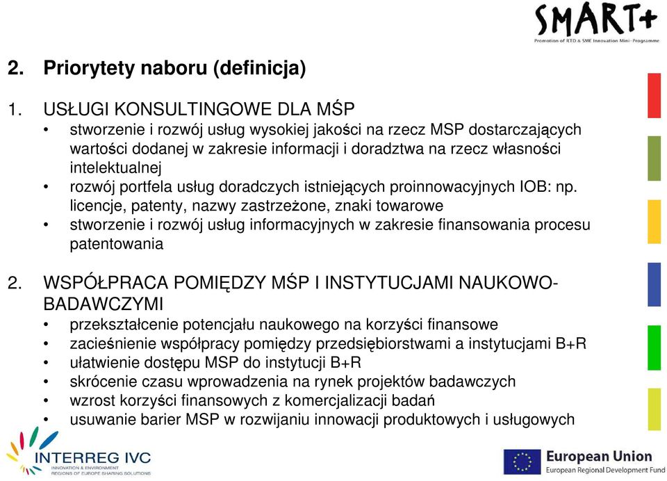 portfela usług doradczych istniejących proinnowacyjnych IOB: np.