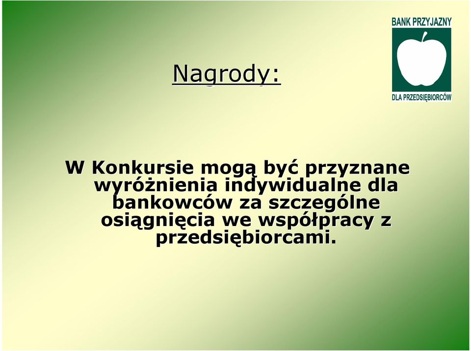 dla bankowców za szczególne