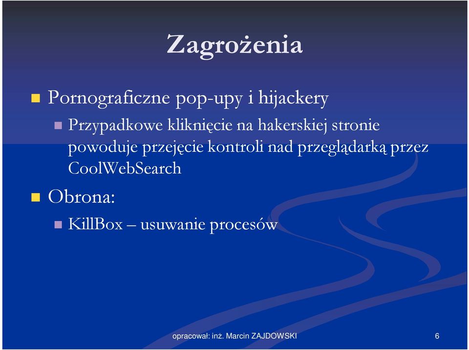 przejęcie kontroli nad przeglądarką przez CoolWebSearch