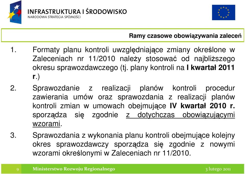 plany kontroli na I kwartał 2011 r.) 2.