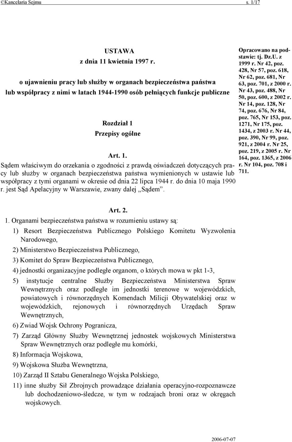 44-1990 osób pełniących funkcje publiczne Rozdział 1 