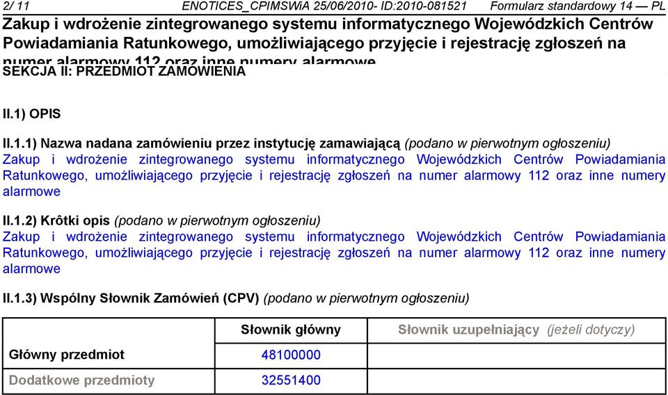 2 oraz inne numery alarmowe II.1.