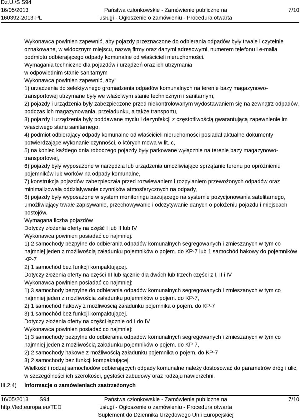podmiotu odbierającego odpady komunalne od właścicieli nieruchomości.