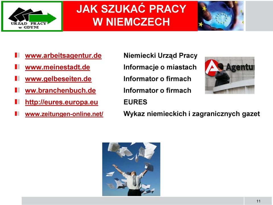 net/ Niemiecki Urząd Pracy Informacje o miastach Informator o firmach