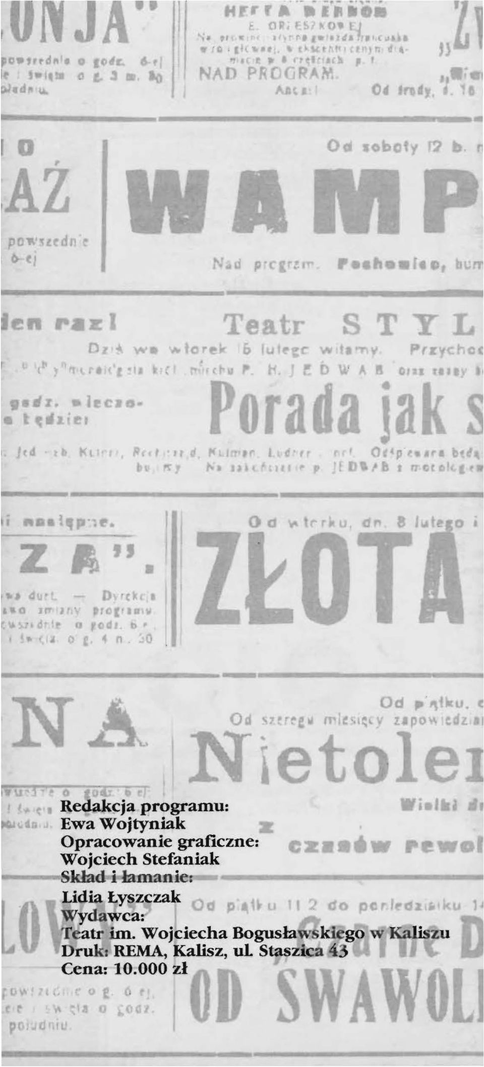 Od 1 e. m C Redakcja programu: Wi I Ewa Wojtyniak Opracowanie graficzne:.