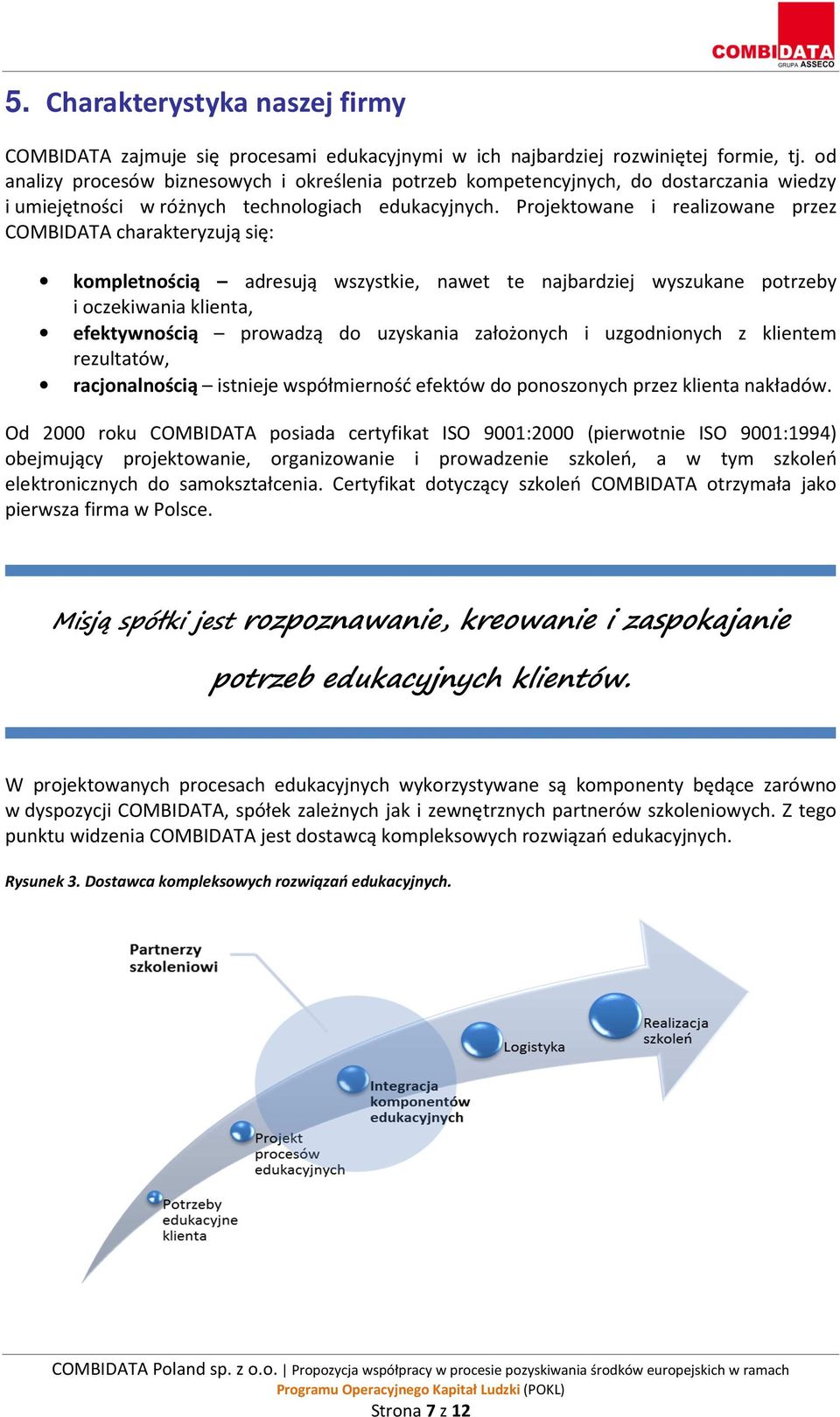 Projektowane i realizowane przez COMBIDATA charakteryzują się: kompletnością adresują wszystkie, nawet te najbardziej wyszukane potrzeby i oczekiwania klienta, efektywnością prowadzą do uzyskania