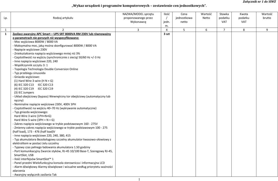 Maksymalna moc, jaką można skonfigurować 8000W / 8000 VA - Napięcie wyjściowe 230V - Zniekształcenia napięcia wyjściowego mniej niż 3% - Częstotliwość na wyjściu (synchronicznie z siecią) 50/60 Hz