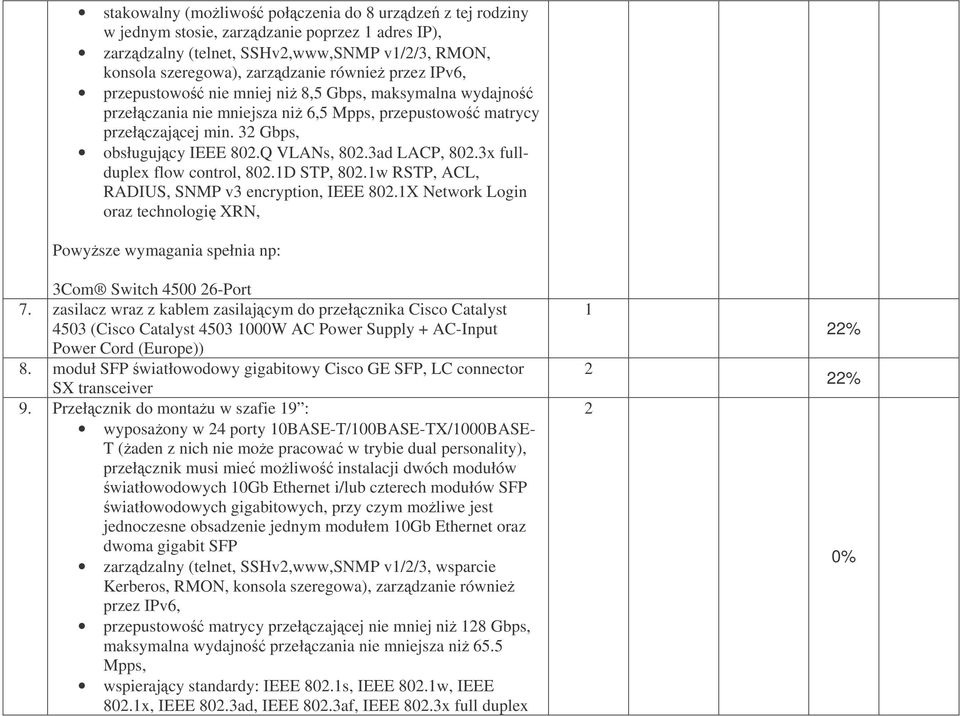 w RSTP, ACL, RADIUS, SNMP v3 encryption, IEEE 80.X Network Login 3Com Switch 4500 6-Port 7.