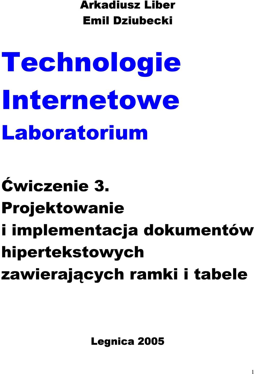 Projektowanie i implementacja dokumentów