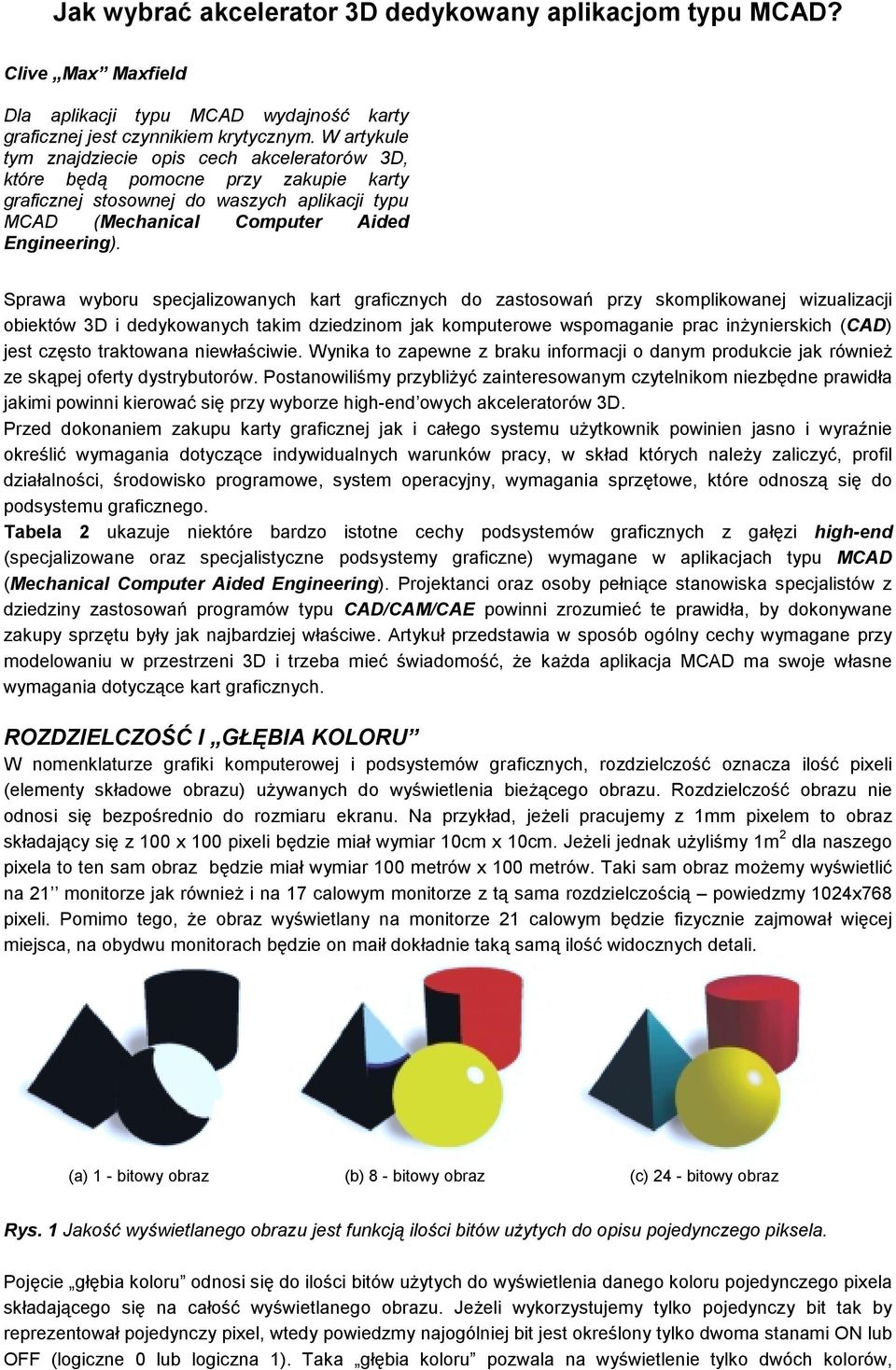 Sprawa wyboru specjalizowanych kart graficznych do zastosowań przy skomplikowanej wizualizacji obiektów 3D i dedykowanych takim dziedzinom jak komputerowe wspomaganie prac inżynierskich (CAD) jest