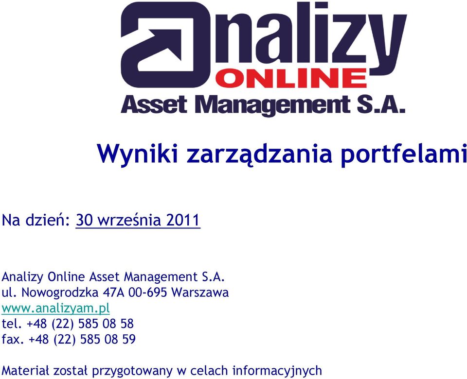 Nowogrodzka 47A 00-695 Warszawa tel.
