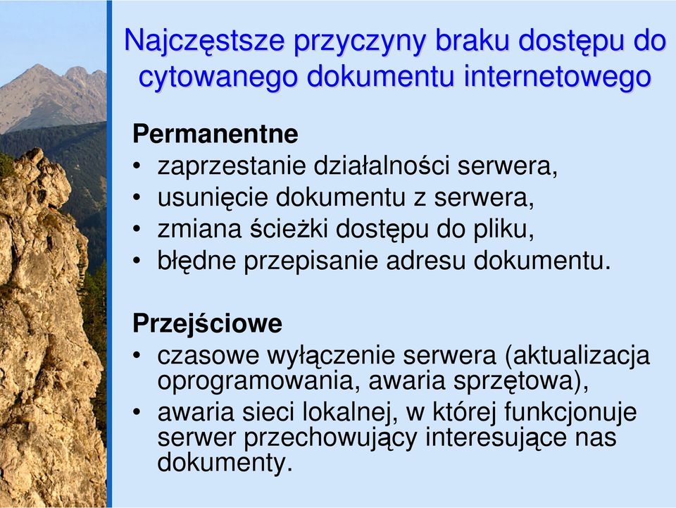 przepisanie adresu dokumentu.