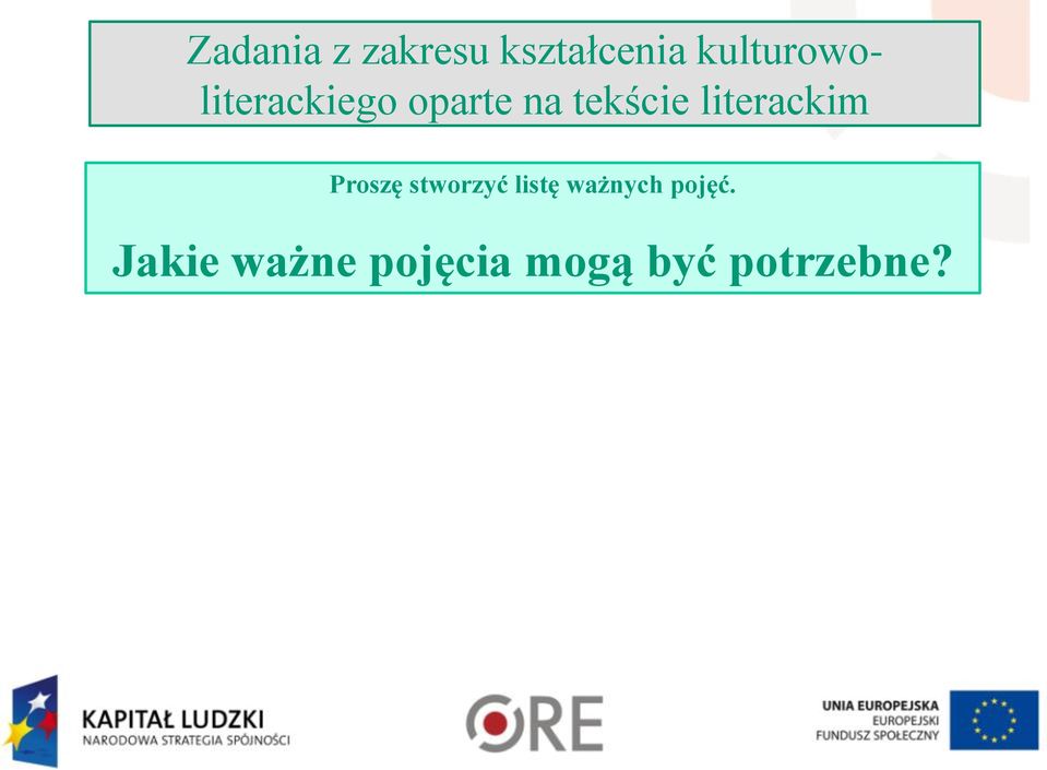 literackim Proszę stworzyć listę