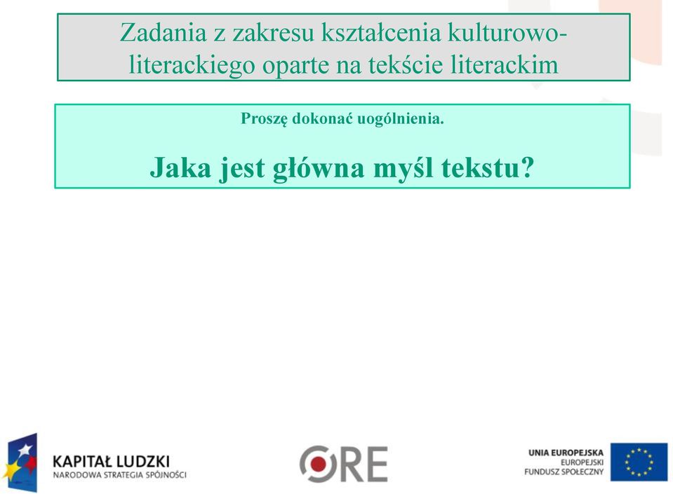 tekście literackim Proszę dokonać