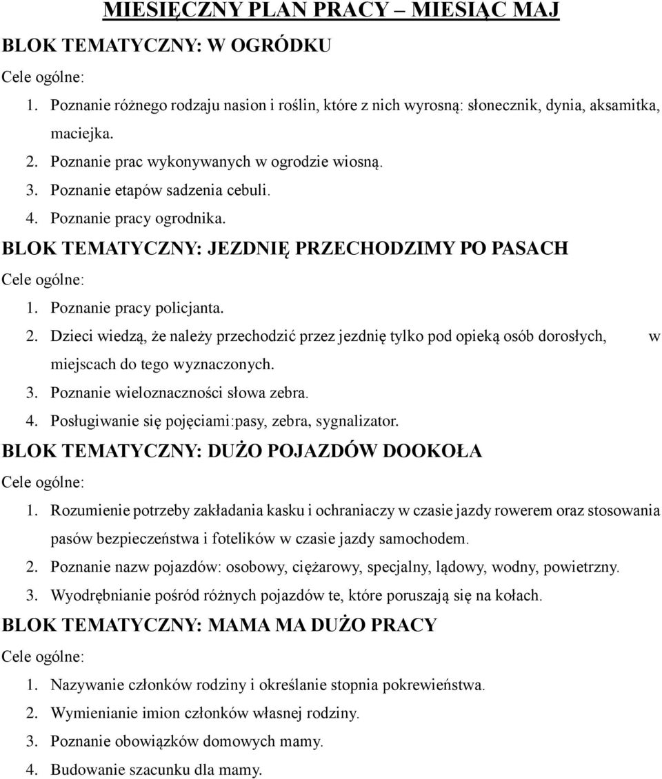 Dzieci wiedzą, że należy przechodzić przez jezdnię tylko pod opieką osób dorosłych, w miejscach do tego wyznaczonych. 3. Poznanie wieloznaczności słowa zebra. 4.