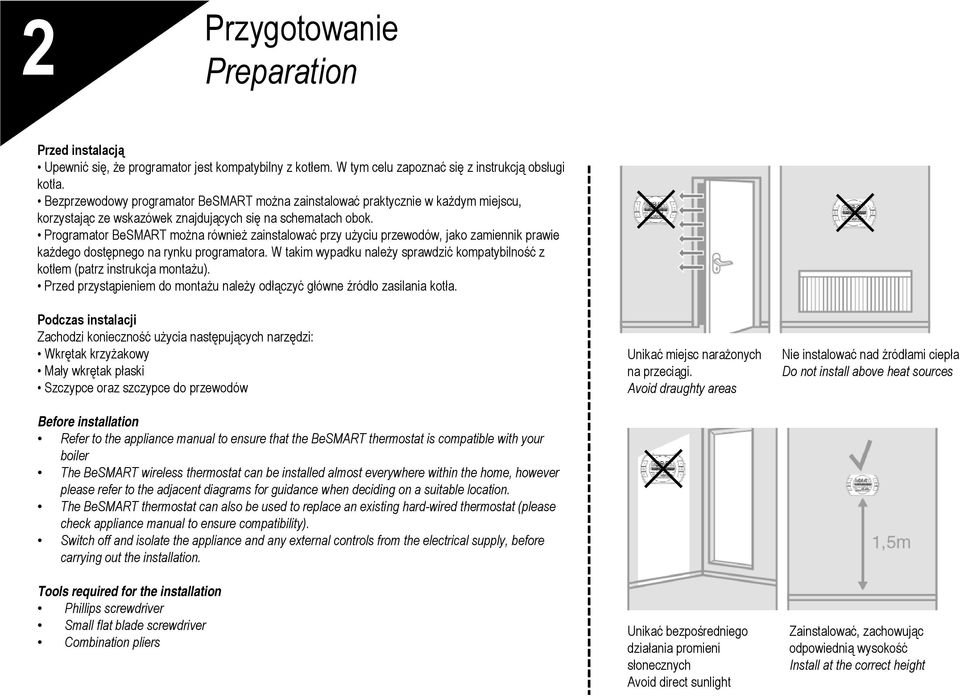 Programator BeSMART można również zainstalować przy użyciu przewodów, jako zamiennik prawie każdego dostępnego na rynku programatora.