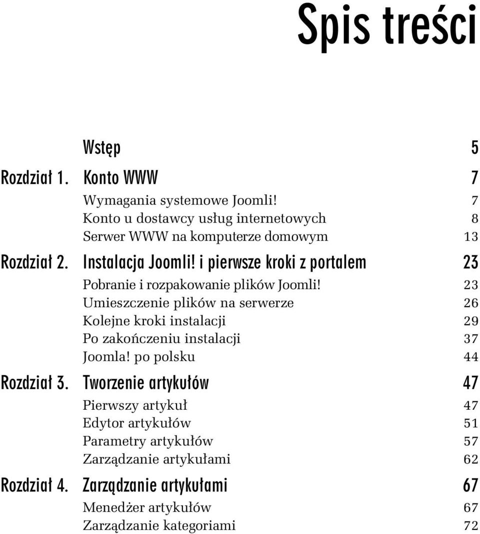 i pierwsze kroki z portalem 23 Pobranie i rozpakowanie plików Joomli!